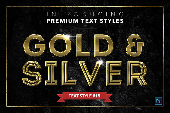 Gold & Silver #6 - 20 Text Styles in Photoshop Layer Styles - product preview 15