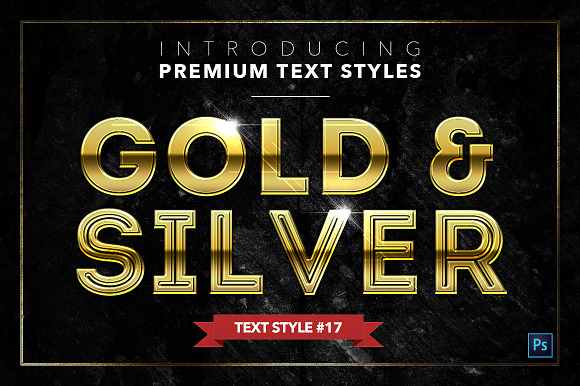 Gold & Silver #6 - 20 Text Styles in Photoshop Layer Styles - product preview 17