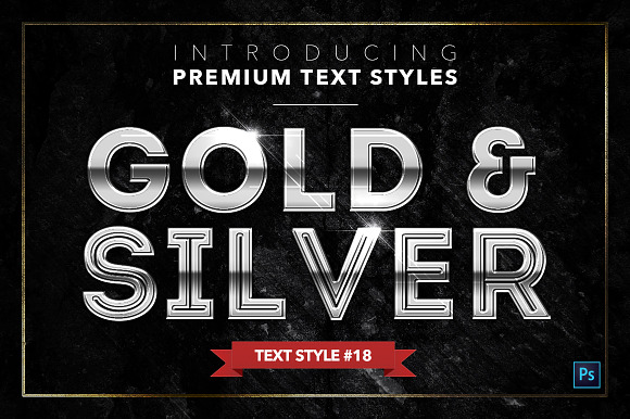 Gold & Silver #6 - 20 Text Styles in Photoshop Layer Styles - product preview 18
