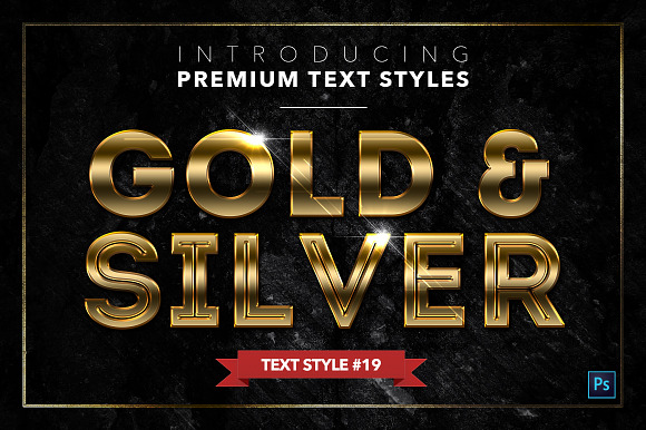 Gold & Silver #6 - 20 Text Styles in Photoshop Layer Styles - product preview 19