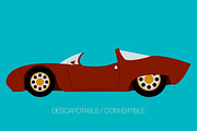 super car convertible icon