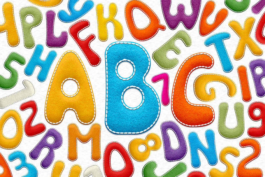 Felt Alphabet Set - Back to School
