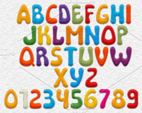 Felt Alphabet Set - Back to School in Illustrations - product preview 1