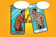 Online the talks of the two businessmen