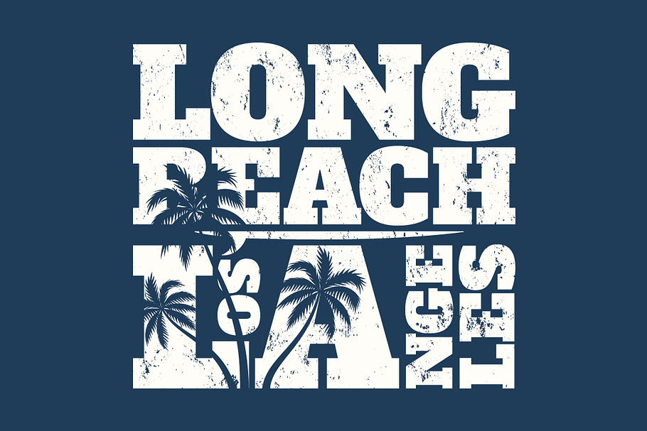 Long Beach LA graphic in Illustrations - product preview 8