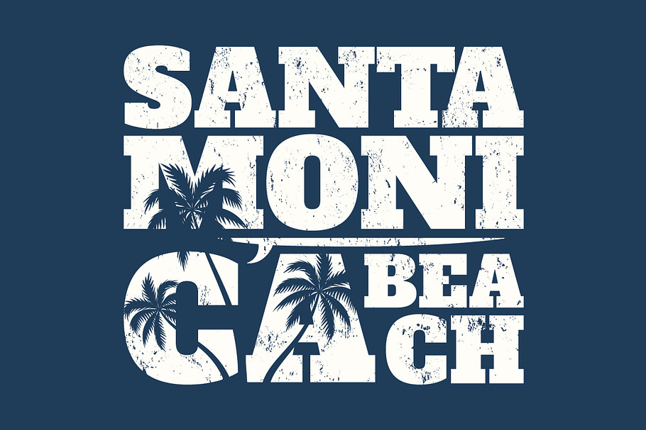 Santa Monica California graphic in Illustrations - product preview 8