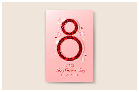 Women`s Day Invitation Cards in Illustrations - product preview 1