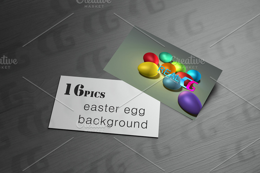 colorful easter egg background in Objects - product preview 8