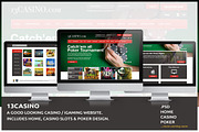 Casino & Poker Website Template -PSD