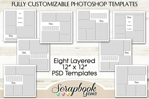 Layered PSD Photo Collage Templates