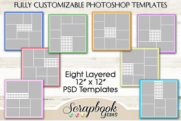 Layered PSD Photo Collage Templates