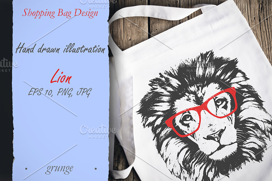 Lion / grunge in Illustrations - product preview 8