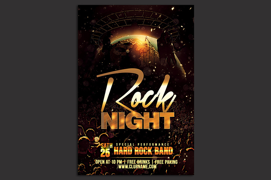 Rock Flyer  in Flyer Templates - product preview 8