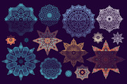 Set of decorative snowflakes