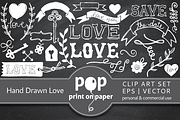 Hand Drawn Love - 65 Vector Icons
