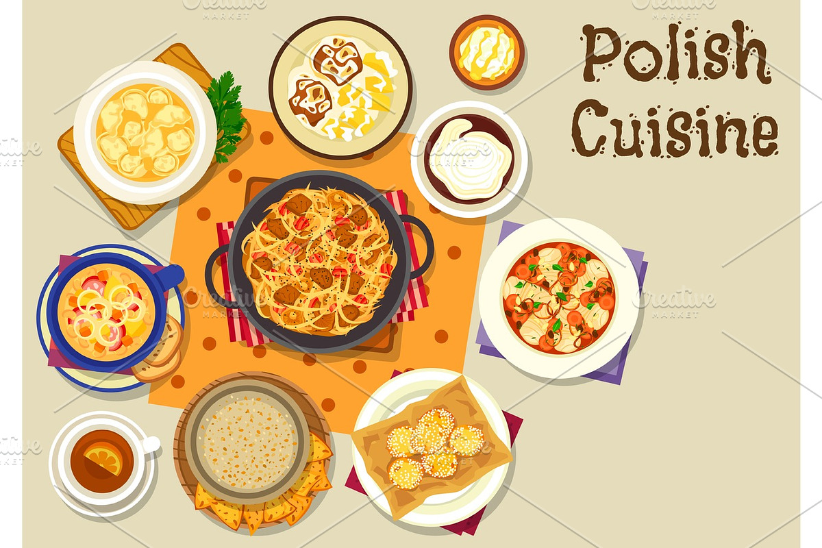 Polish cuisine lunch icon for menu design in Graphics - product preview 8