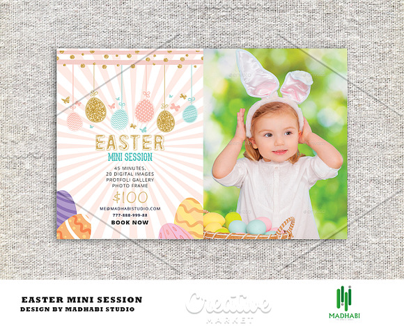 Easter Mini Session Template in Flyer Templates - product preview 1