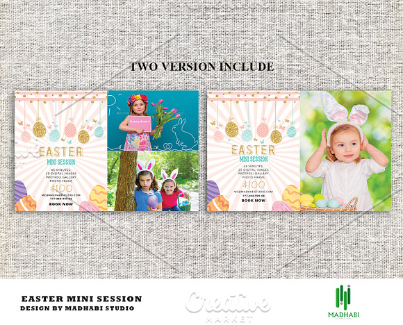 Easter Mini Session Template in Flyer Templates - product preview 2