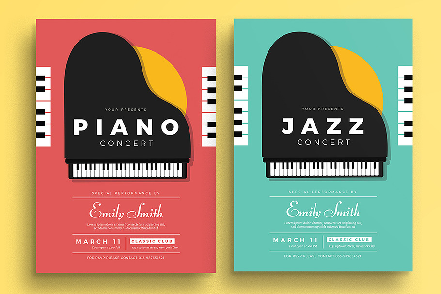 Piano Concert Flyer in Flyer Templates - product preview 8