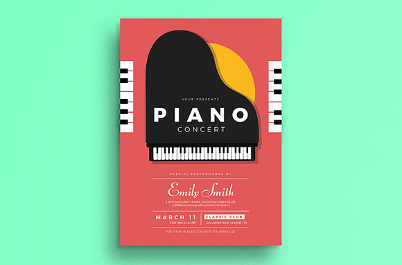 Piano Concert Flyer in Flyer Templates - product preview 1