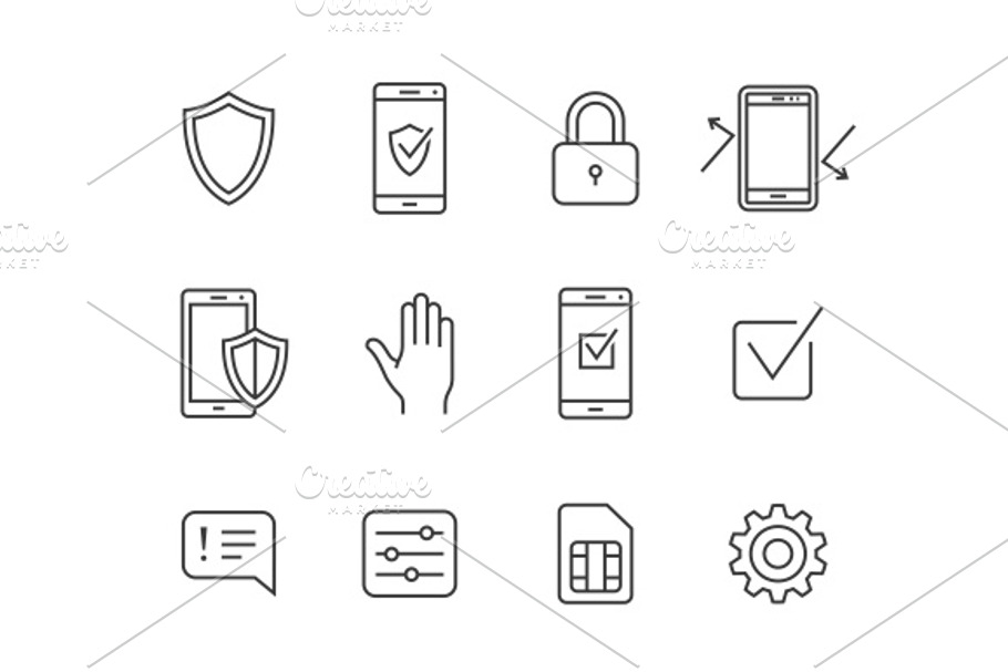 Mobile network operator icons in Illustrations - product preview 8
