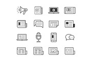 Media icons set - Simplus series