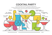 Cocktail party invitation concept