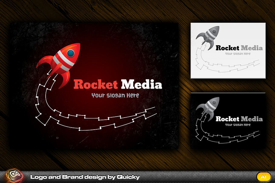 Rocket Media in Logo Templates - product preview 8