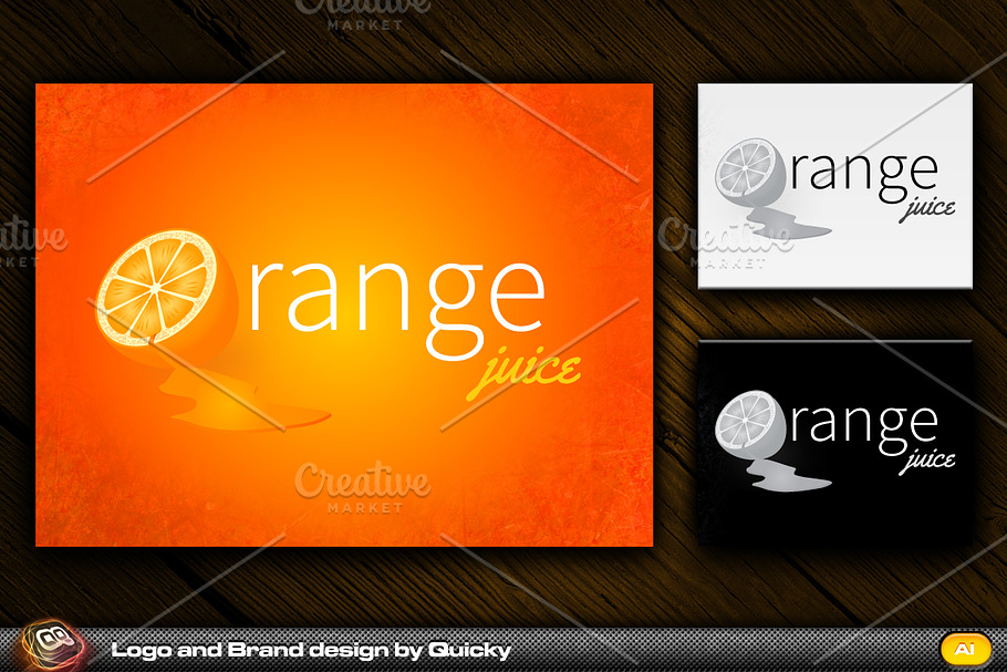 Orange Juice in Logo Templates - product preview 8