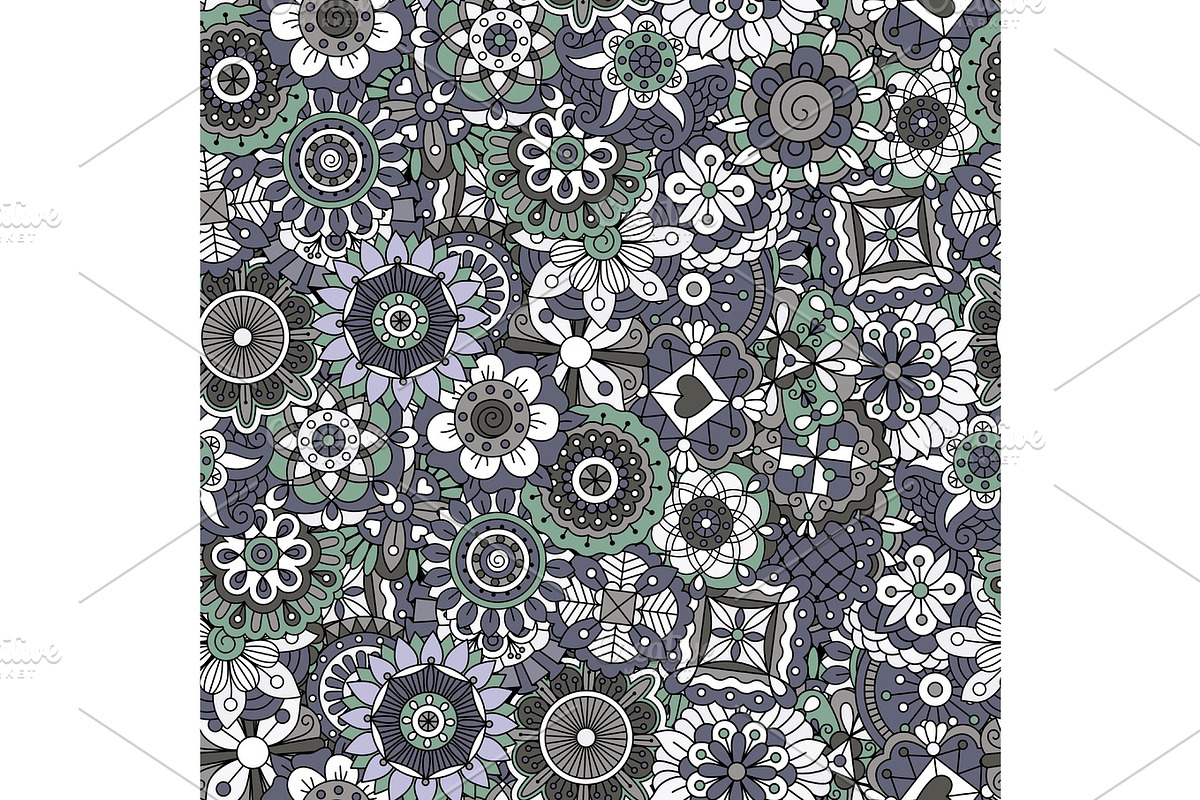 Floral seamless decorative ornamental wallpaper in Textures - product preview 8
