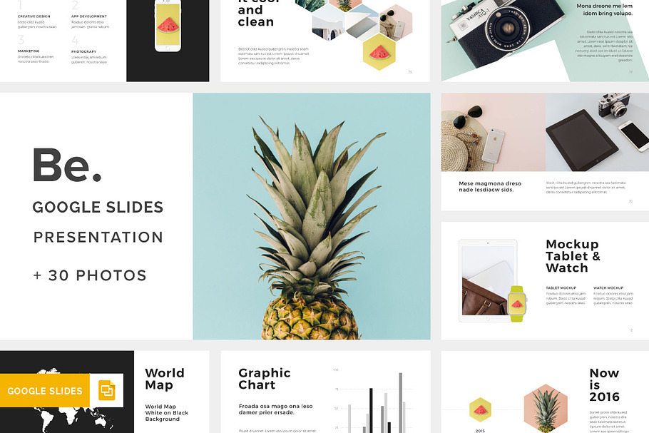 Be. Google Slides Template +30Photos in Google Slides Templates - product preview 8
