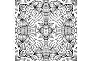 Decorative zentangle swirl pattern