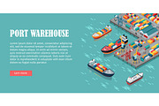 Cargo Port Illustration in Isometric Projection