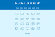 Camera Line Icon Set