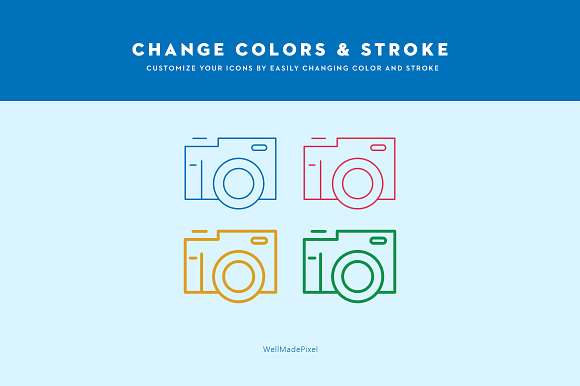 Camera Line Icon Set in Graphics - product preview 2
