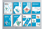 Flyers for Health and Medical concept. Hygiene template of flyear, magazines, posters, book cover, banners. Clinic infographic concept background. Layout dentistry illustrations modern pages