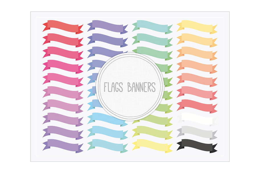 Clip Art-Flags Banners