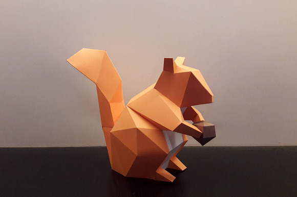 DIY Squirrel - 3d papercrafts in Templates - product preview 1