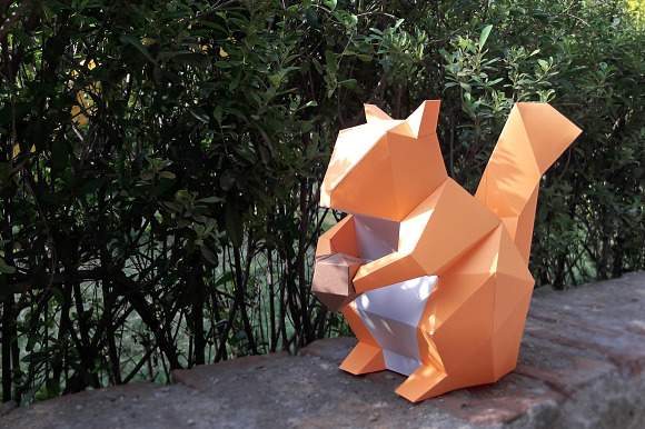 DIY Squirrel - 3d papercrafts in Templates - product preview 2