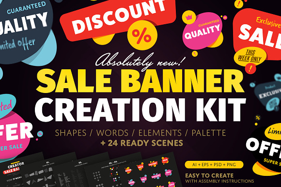 Sale banner and Discount tag kit in Templates - product preview 9