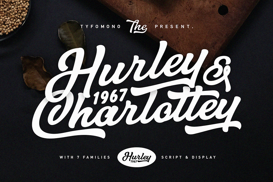 Hurley Script Font / Hurley 1967 Family • 75% Off | Stunning Script ...