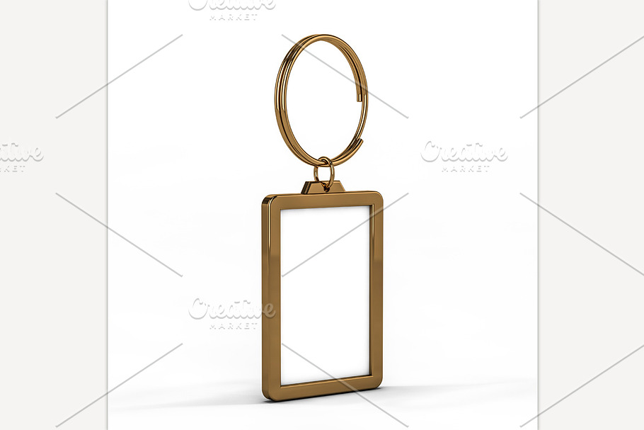 Blank gold keychain. Mockup in Graphics - product preview 8