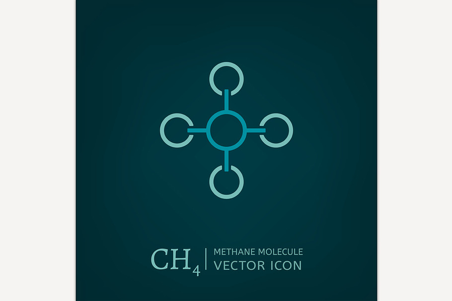 Methane Molecule Icon in Graphics - product preview 8