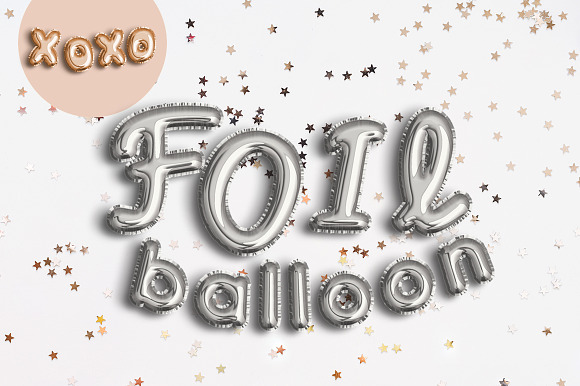 FOIL BALLOON TEXT EFFECT in Photoshop Layer Styles - product preview 1