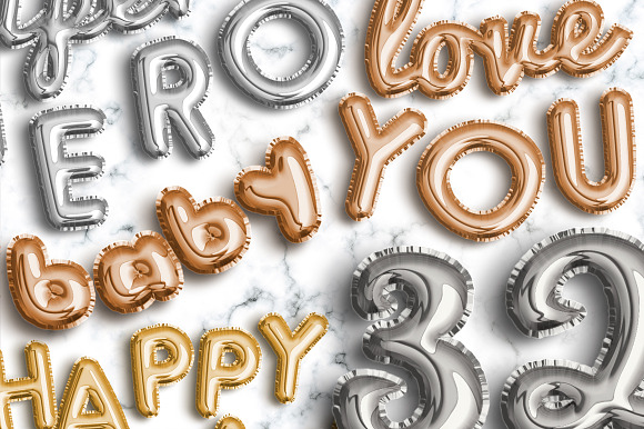 FOIL BALLOON TEXT EFFECT in Photoshop Layer Styles - product preview 3