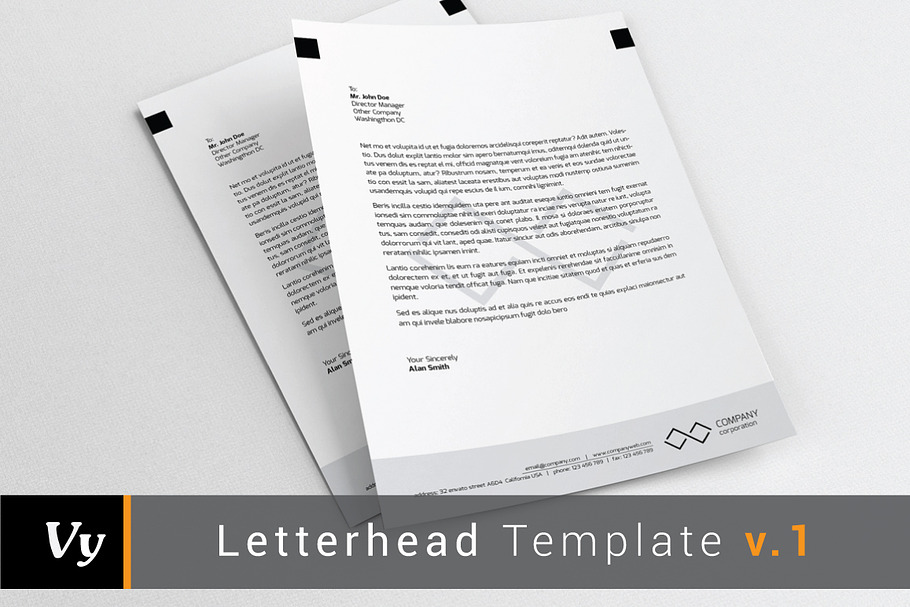 Letterhead Template v.01 in Stationery Templates - product preview 8