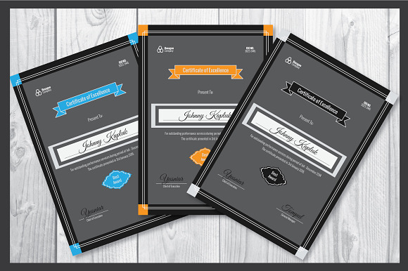 Portrait Certificate Template in Stationery Templates - product preview 1