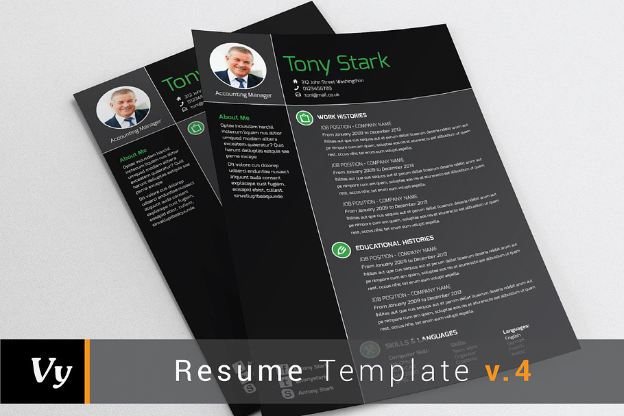 Resume Template v.04 in Resume Templates - product preview 8