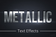 Metallic Text Effects Mockup