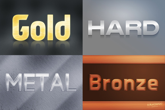 Metallic Text Effects Mockup in Photoshop Layer Styles - product preview 1